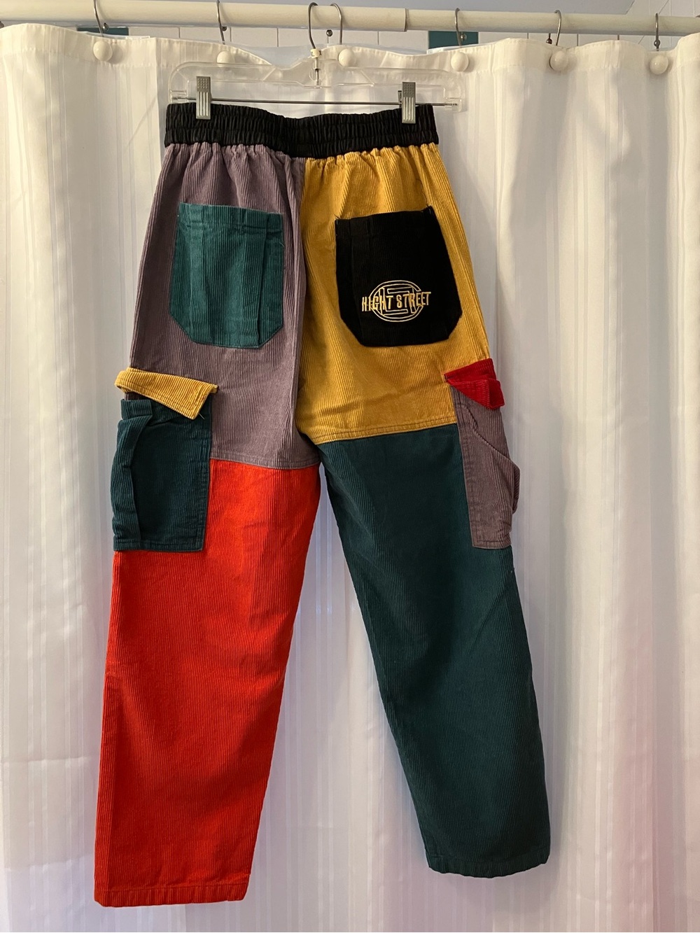 Coursemys MMUSEUM Colorblock Utility Corduroy Cargo Pants - Multicolor XL - Picture 2 of 9